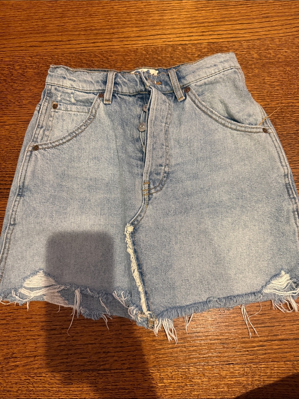 We the free denim mini skirt